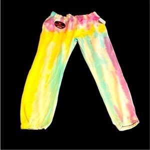 Trill 94 size large vibrate color tie dye elastic waist band jogger with pockets